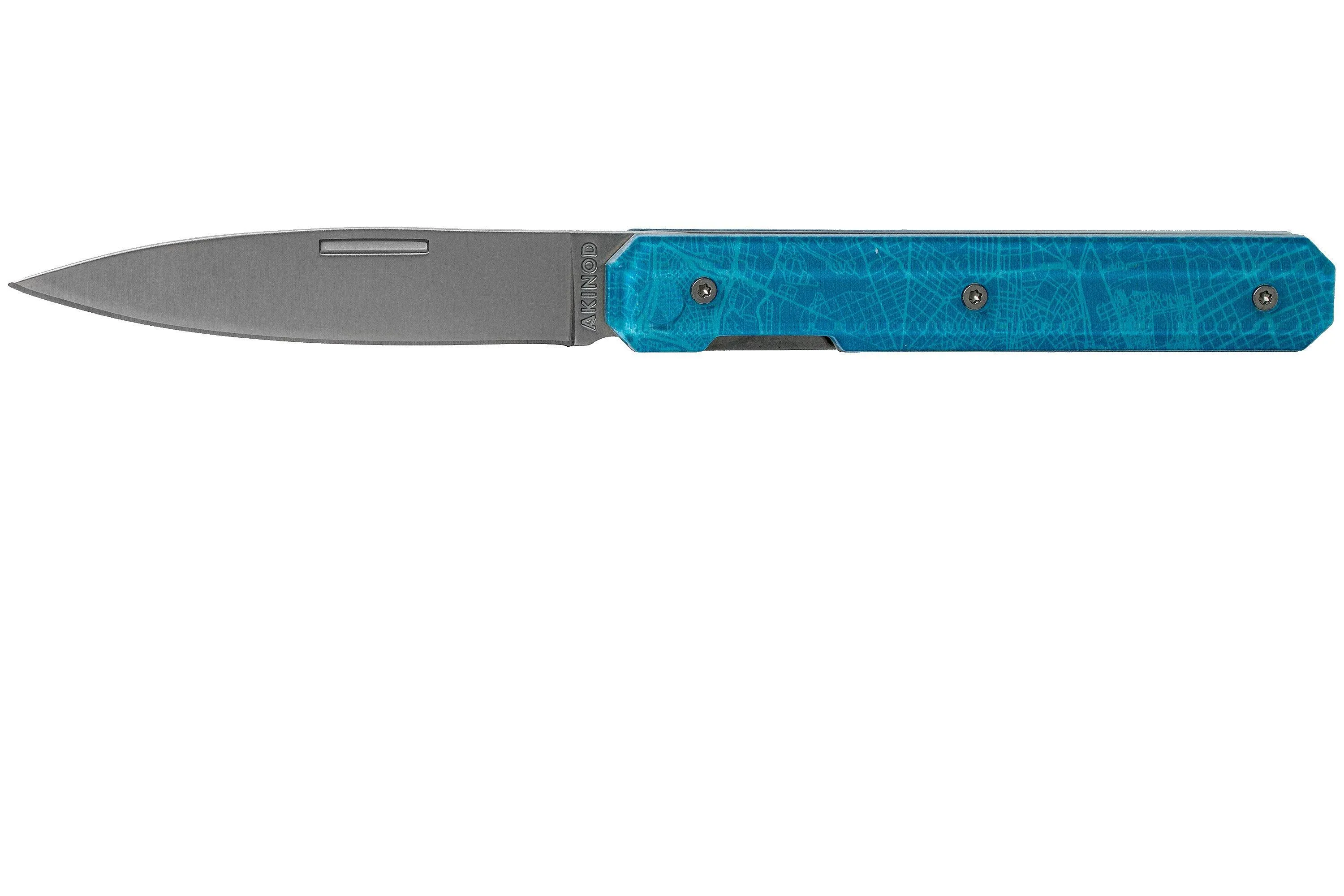 Akinod Utility Folding Knife 18H07 Downtown Azure, cuchillo de caballero