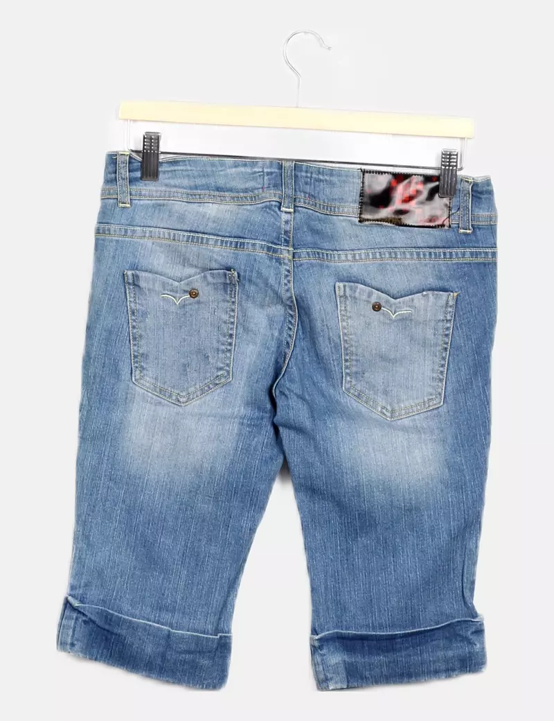 Bershka Bermuda azul denim