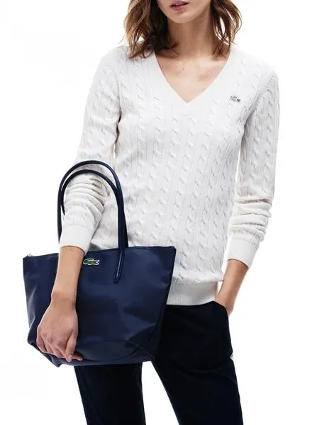 Bolso Lacoste P Shopping Marino Para Mujer