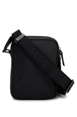 Bolso mensajero de sarga con monograma Double B