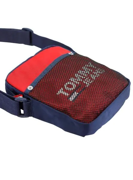 bolso tommy jeans cool city rojo para hombre