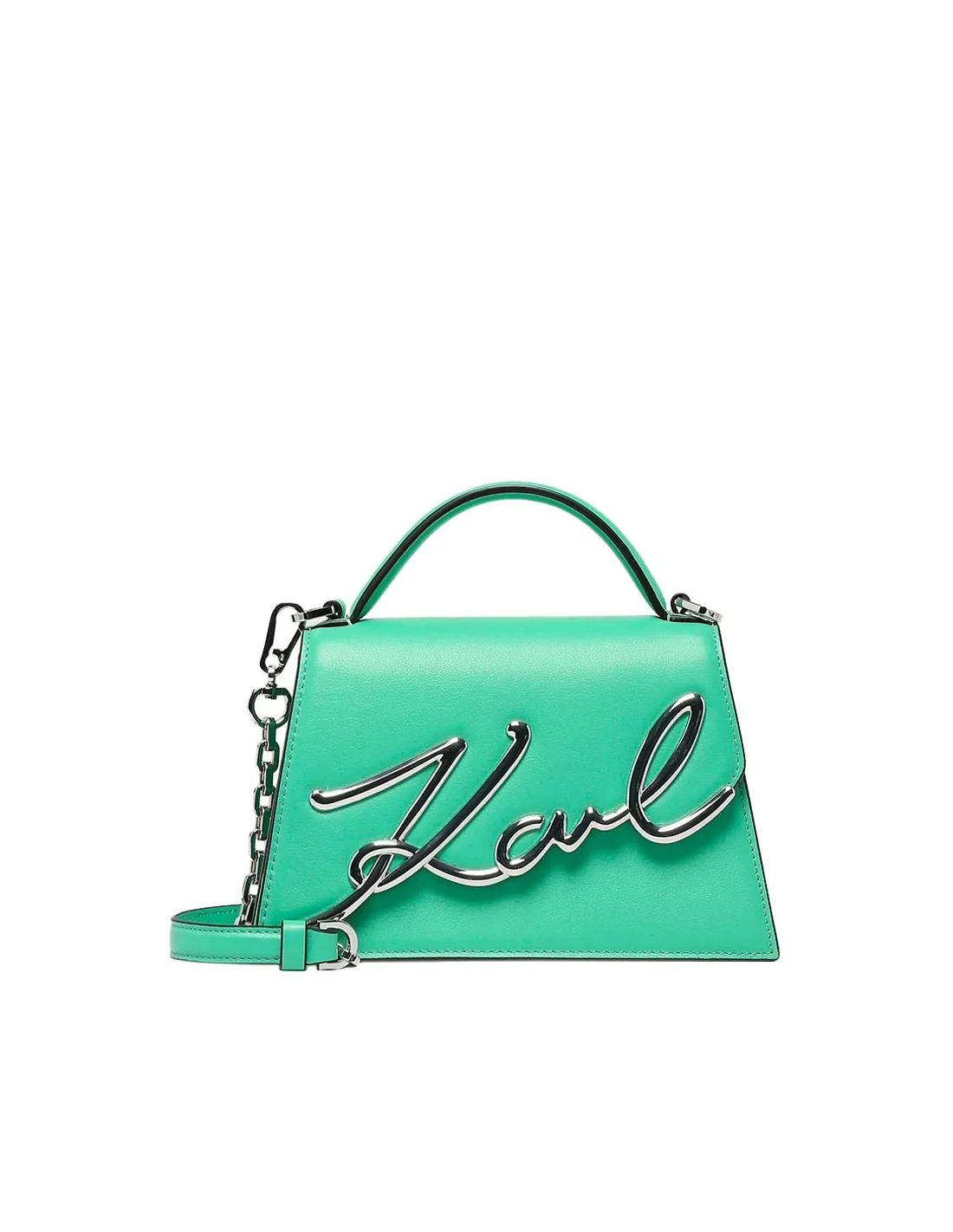 Bolso trapecio verde K/Signature