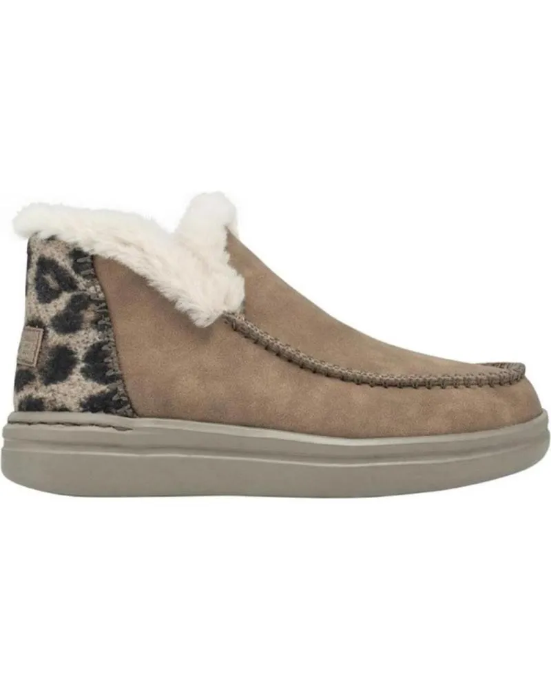 Botines HEY DUDE  de Mujer BOTIN BEIGE PLANO DUDE  NUT