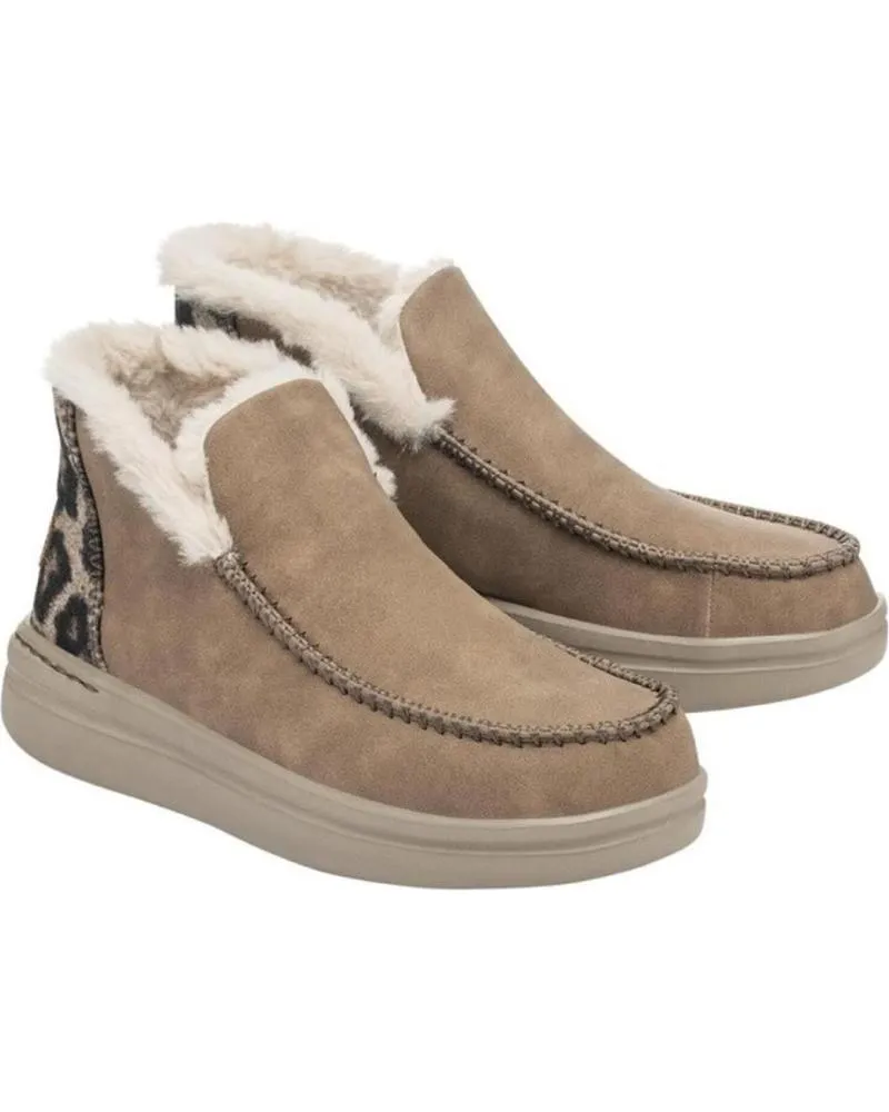 Botines HEY DUDE  de Mujer BOTIN BEIGE PLANO DUDE  NUT