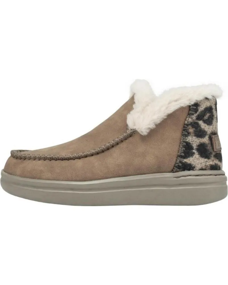 Botines HEY DUDE  de Mujer BOTIN BEIGE PLANO DUDE  NUT