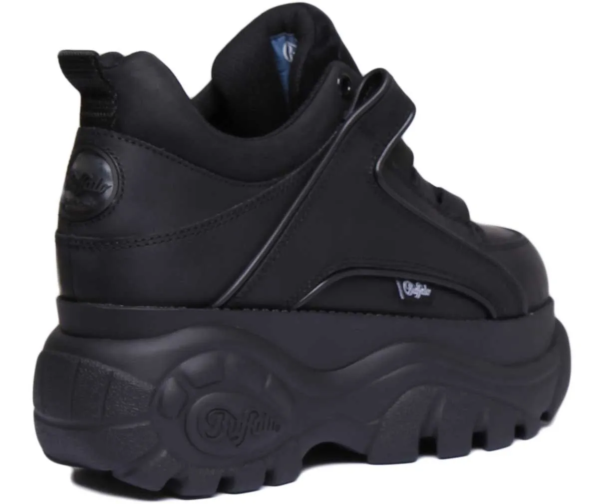 Buffalo 1339 14 2.0 Plataformas de cuero para mujer de nubuck de alta calidad con arcoíris en blanco multi