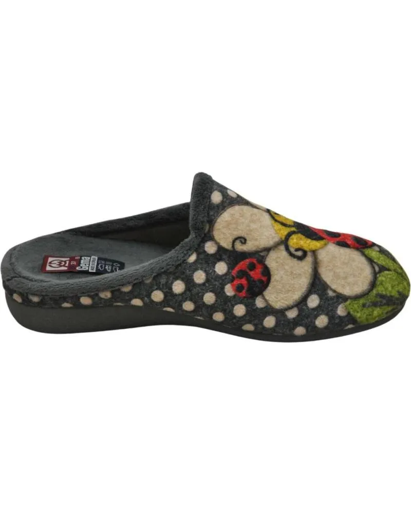 Calzado de casa de Mujer GEMA COMFORT GEMA CONFORT - ZAPATILLA PARA EL HOGAR TALLAS GRANDES PL GRIS