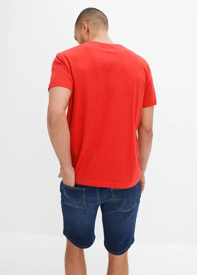 Camiseta (3 unidades) Blanco+rojo+azul oxford