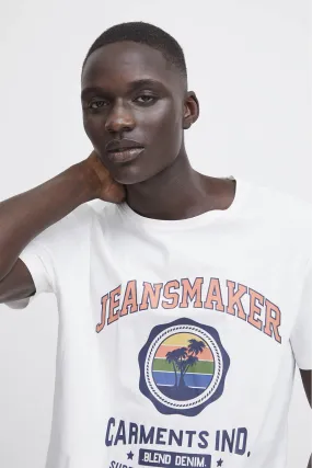 CAMISETA HOMBRE PALMERAS BLANCO