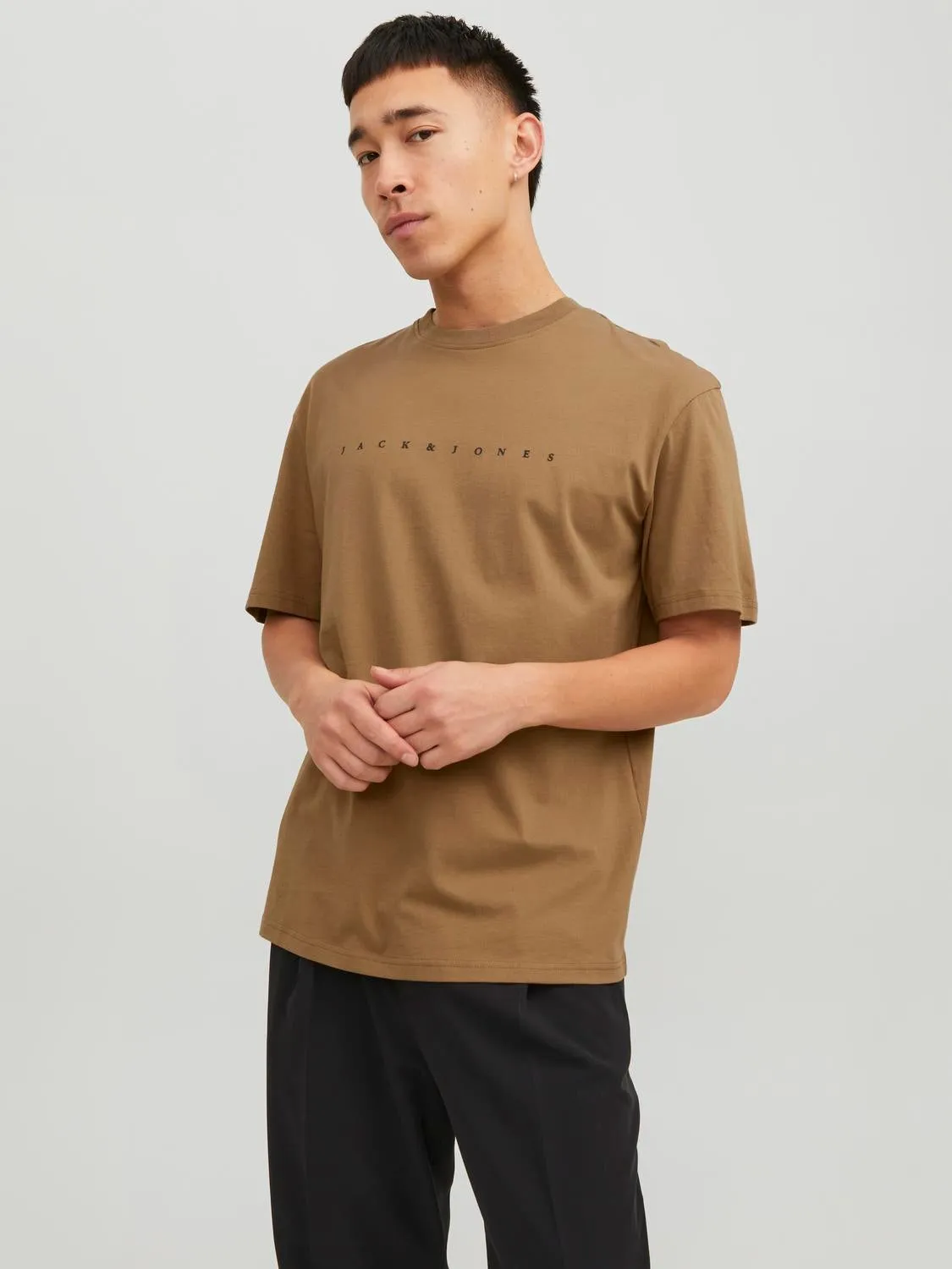 Camiseta Logotipo Cuello redondo | Beige | Jack & Jones®