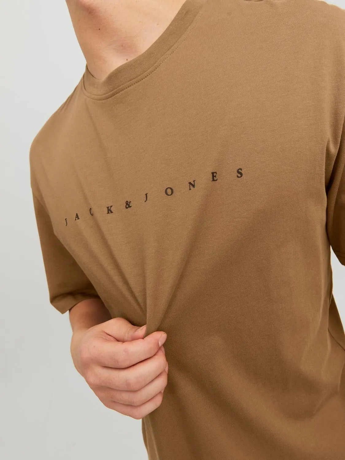 Camiseta Logotipo Cuello redondo | Beige | Jack & Jones®