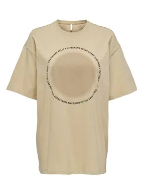 Camiseta Only Luna Beige para Mujer