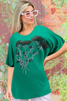 Camiseta oversize verde