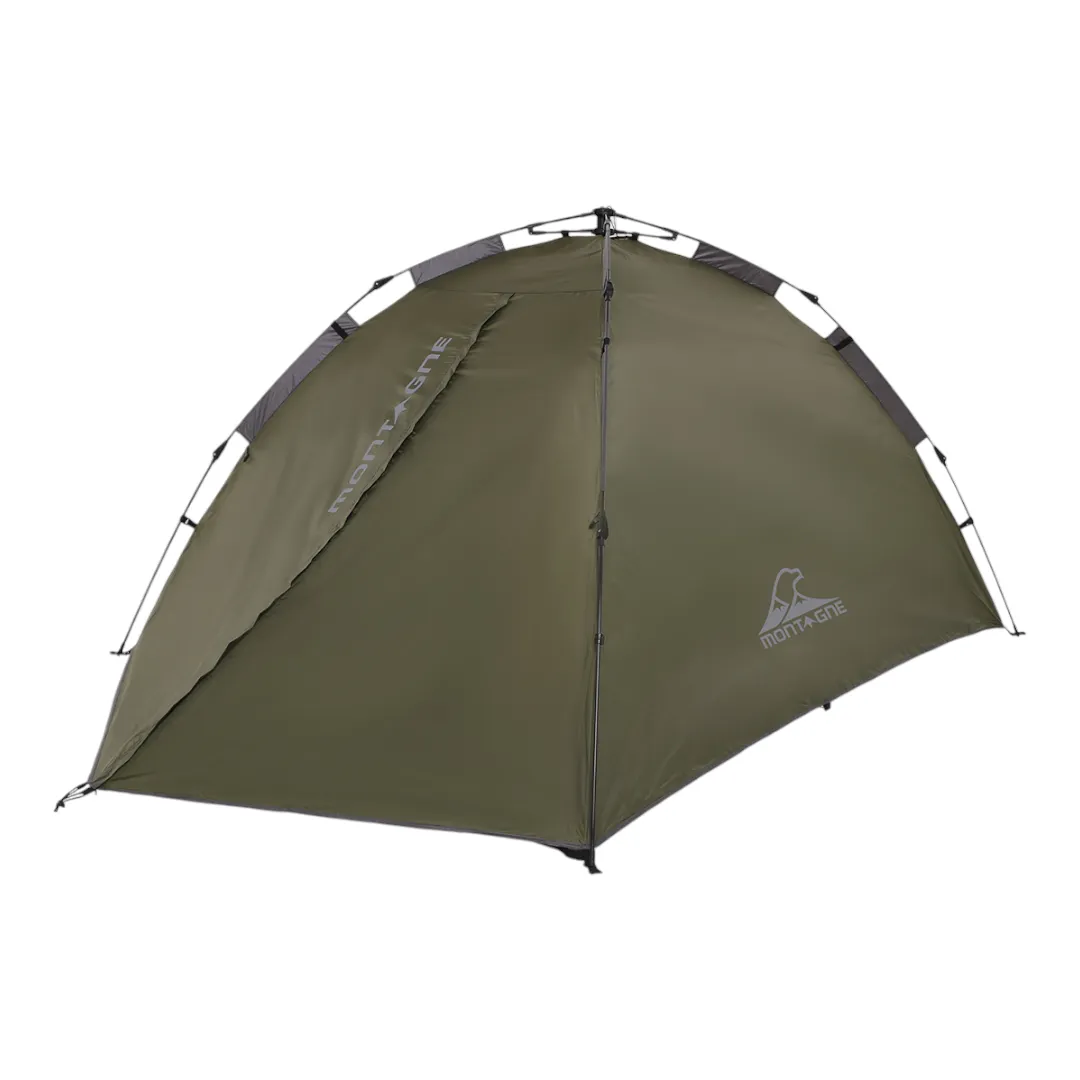 Carpa Montagne Atuel Auto Armable 3 Personas Verde Militar