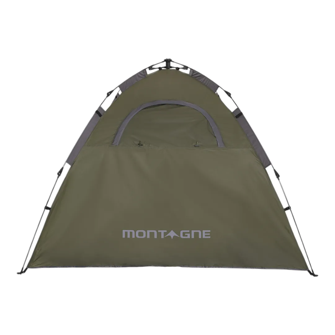 Carpa Montagne Atuel Auto Armable 3 Personas Verde Militar