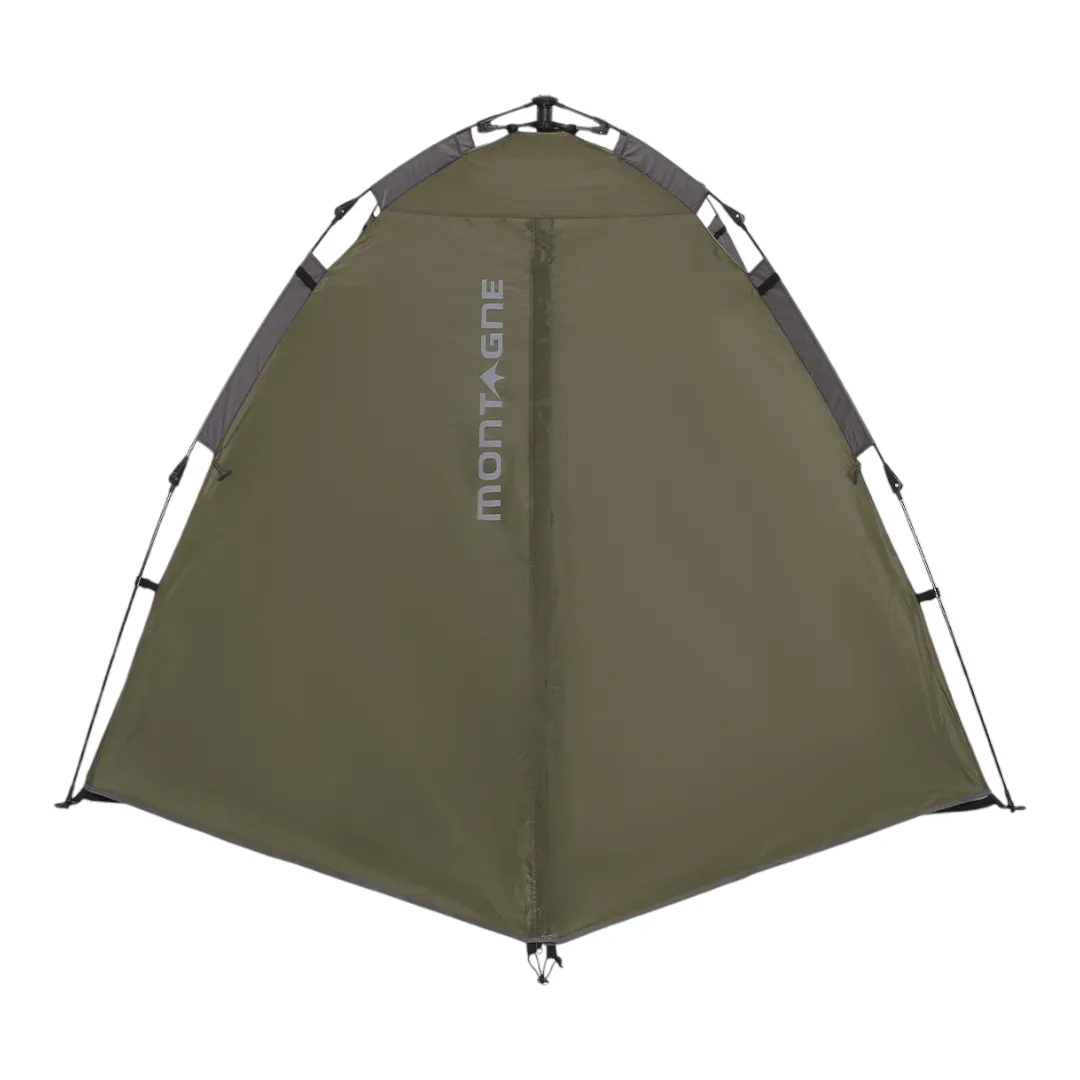 Carpa Montagne Atuel Auto Armable 3 Personas Verde Militar