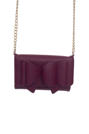 Cartera / Bolso / Monedero color Vinotinto - Crossi