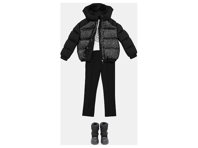 chamarra de plumón niña moncler hanifre Negro 