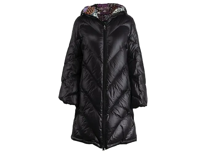 Chaqueta de plumón reversible con capucha Tsumori Chisato Negro 