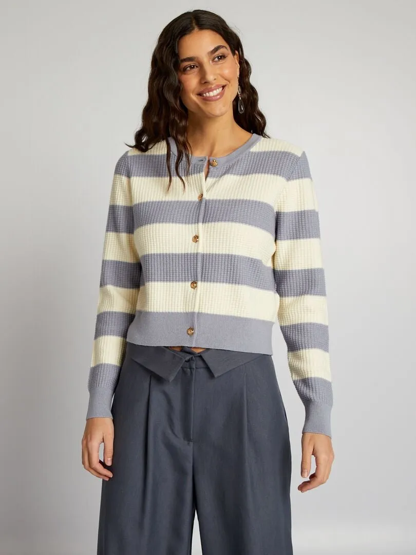 Chaqueta de punto - BEIGE