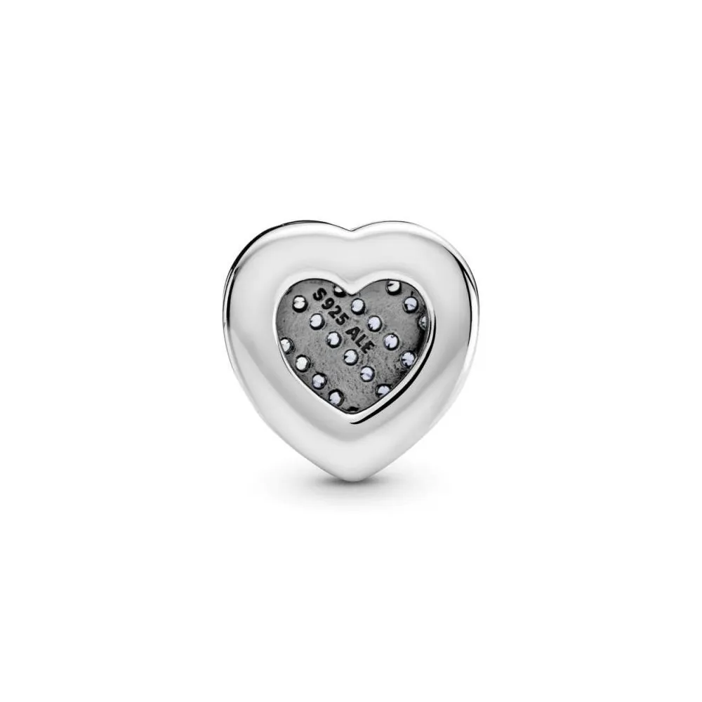 Charm Reflexions de plata Corazón Azul en Pavé 