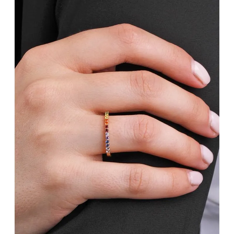 Conjunto "Lollipop" Oro 18k y circonitas de colores