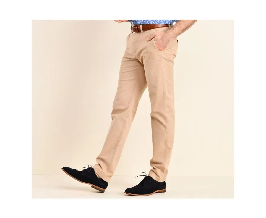 Dark Beige Chino trousers for men - JERRY II