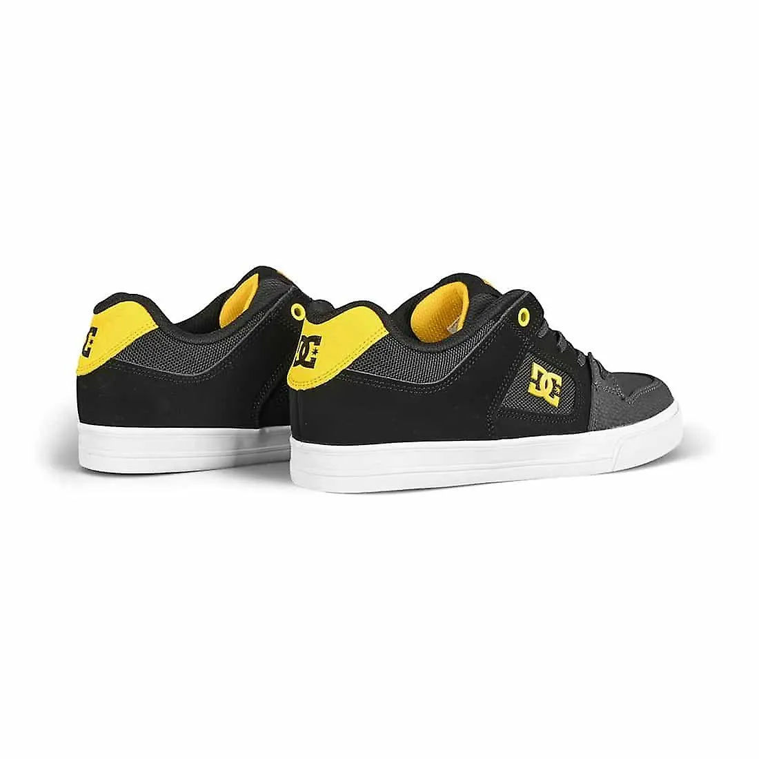 DC Pure Elastic (Youth) Skate Shoes - Gris / Amarillo