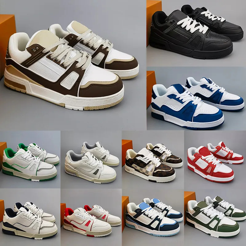 Diseñadores Men zapatillas de deporte Virgil zapatos casuales zapatos de cuero de piel de becerro