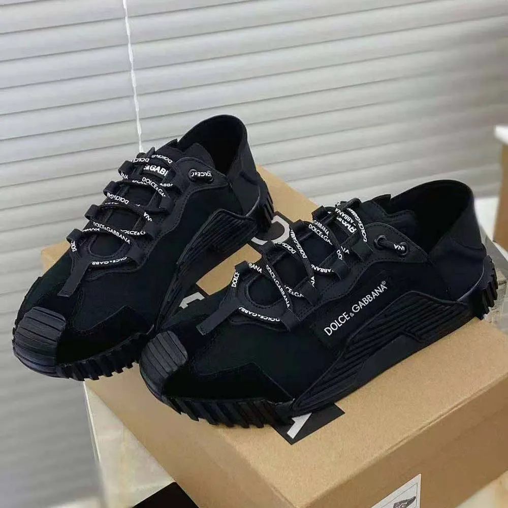 Dolce Gabbana D&G Zapatillas sin cordones de lona NS1 para mujer-Negro