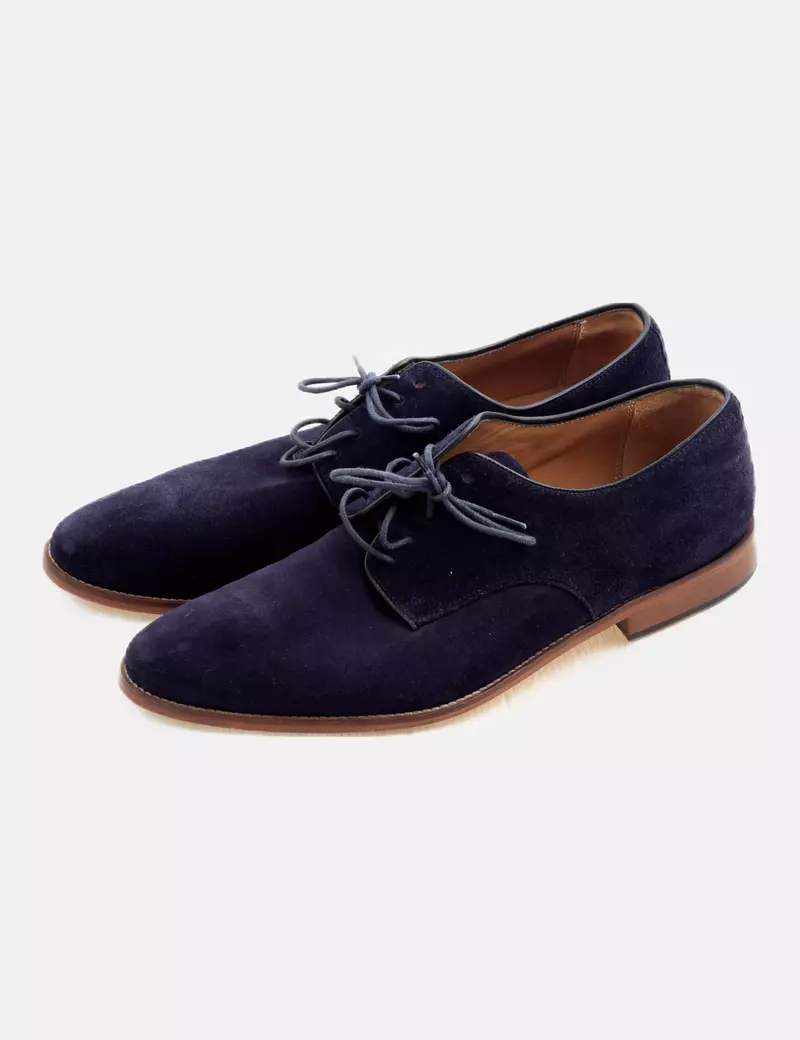 Emidio Tucci Zapato azul marino antelina