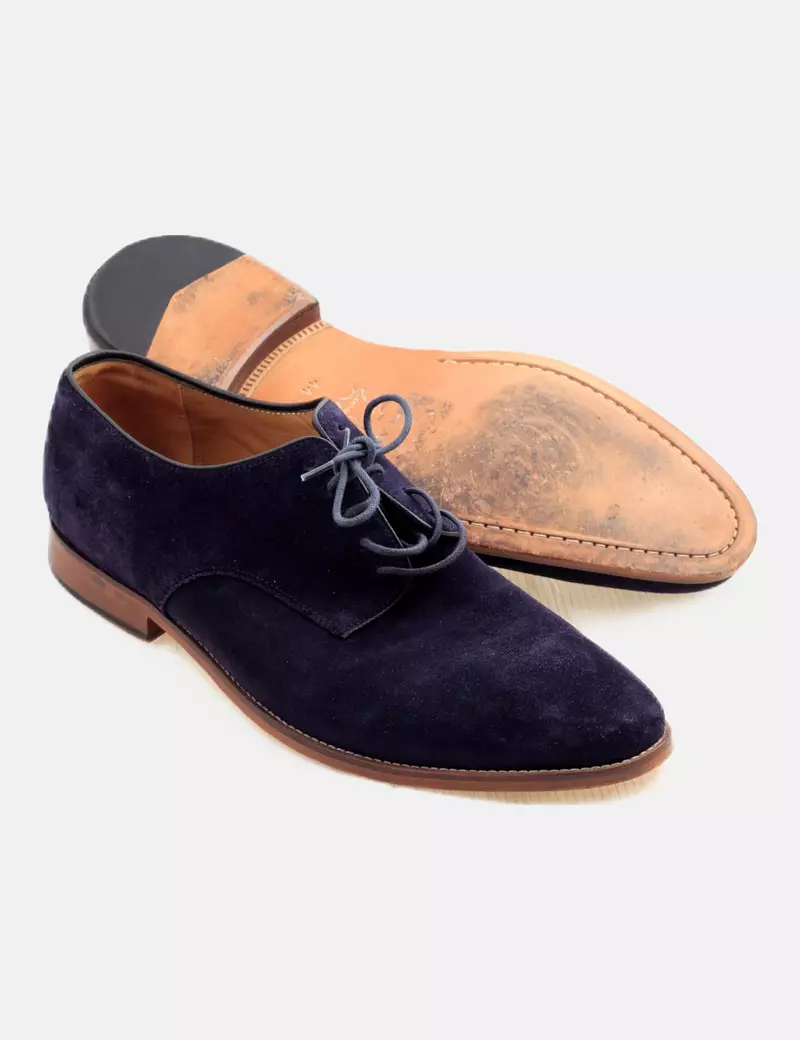 Emidio Tucci Zapato azul marino antelina