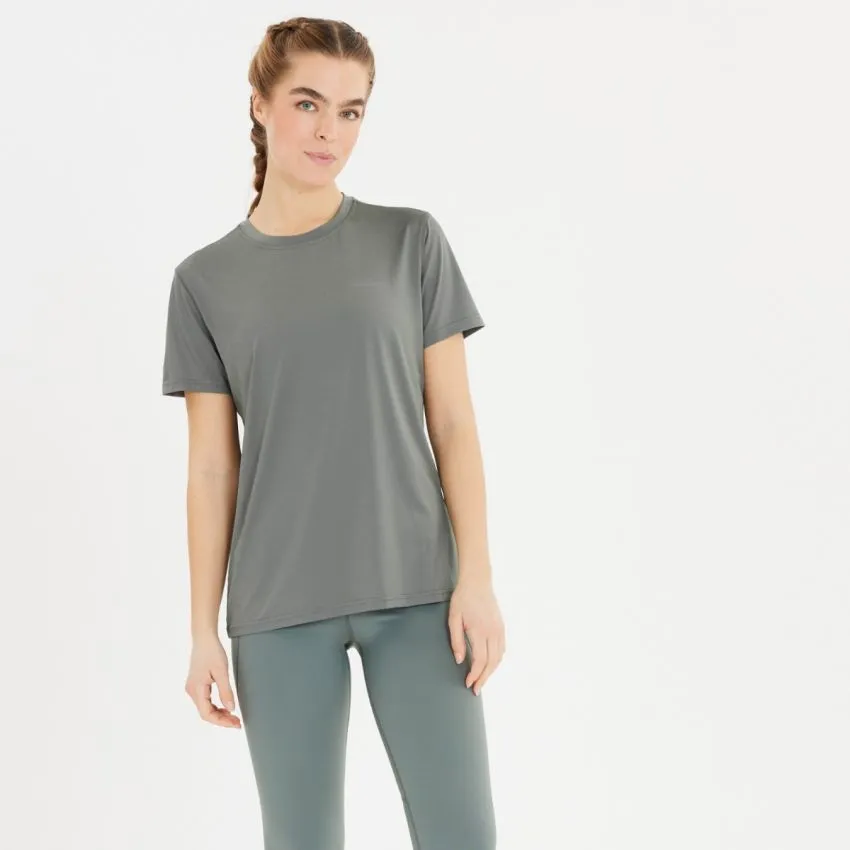 Endurance Mujer Camisetas Yonan Performance S/S Tee Gris 