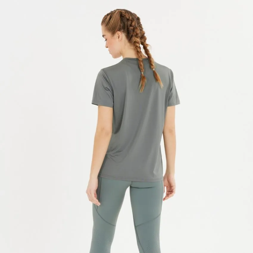 Endurance Mujer Camisetas Yonan Performance S/S Tee Gris 