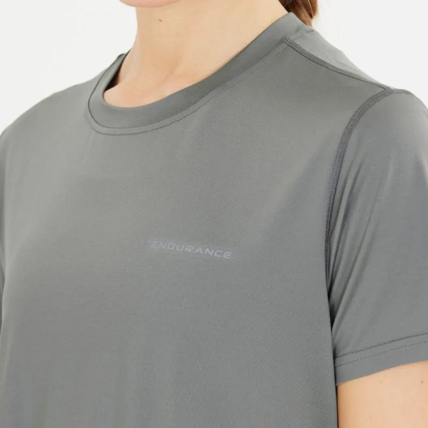 Endurance Mujer Camisetas Yonan Performance S/S Tee Gris 