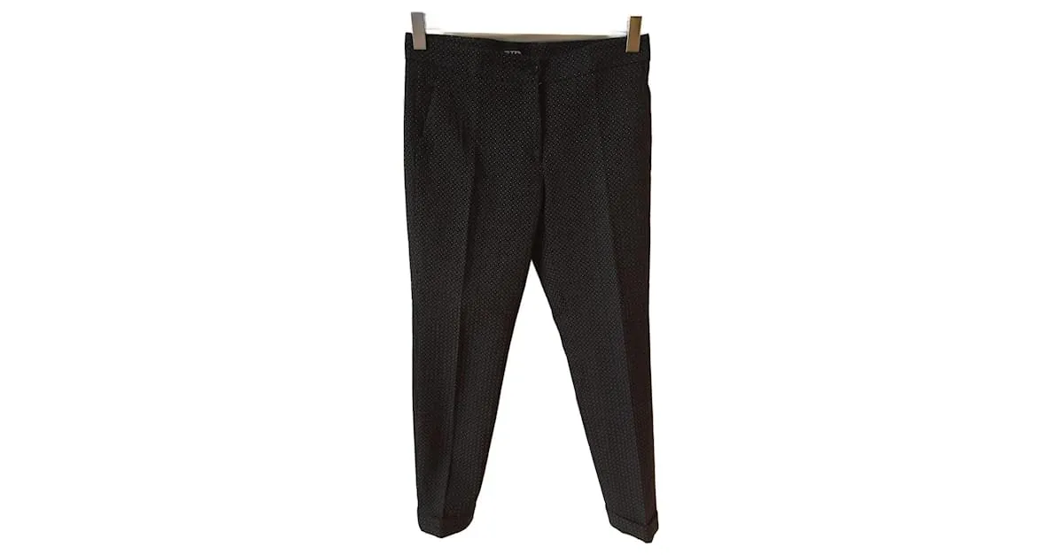 ETRO Pantalón T.fr 38 Algodón Negro 