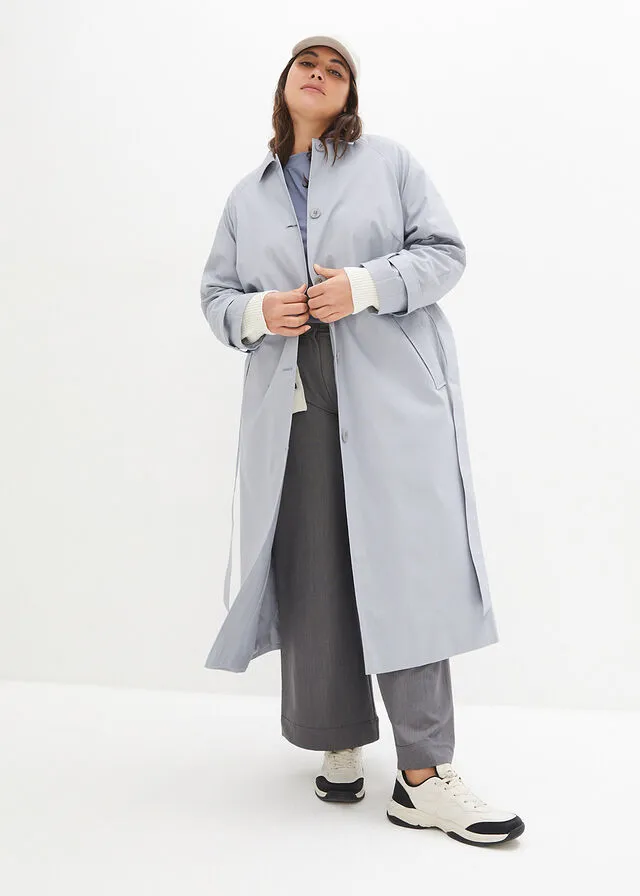 Gabardina Gris-plata