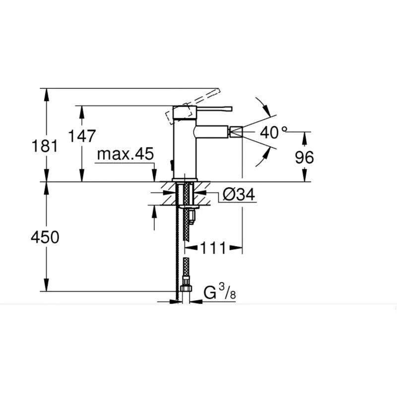 Grifo monomando para bidé ESSENCE Tamaño S - GROHE