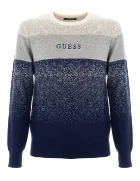 GUESS - Jersey gris y azul marino M4BR15 Z3HC0 Hombre