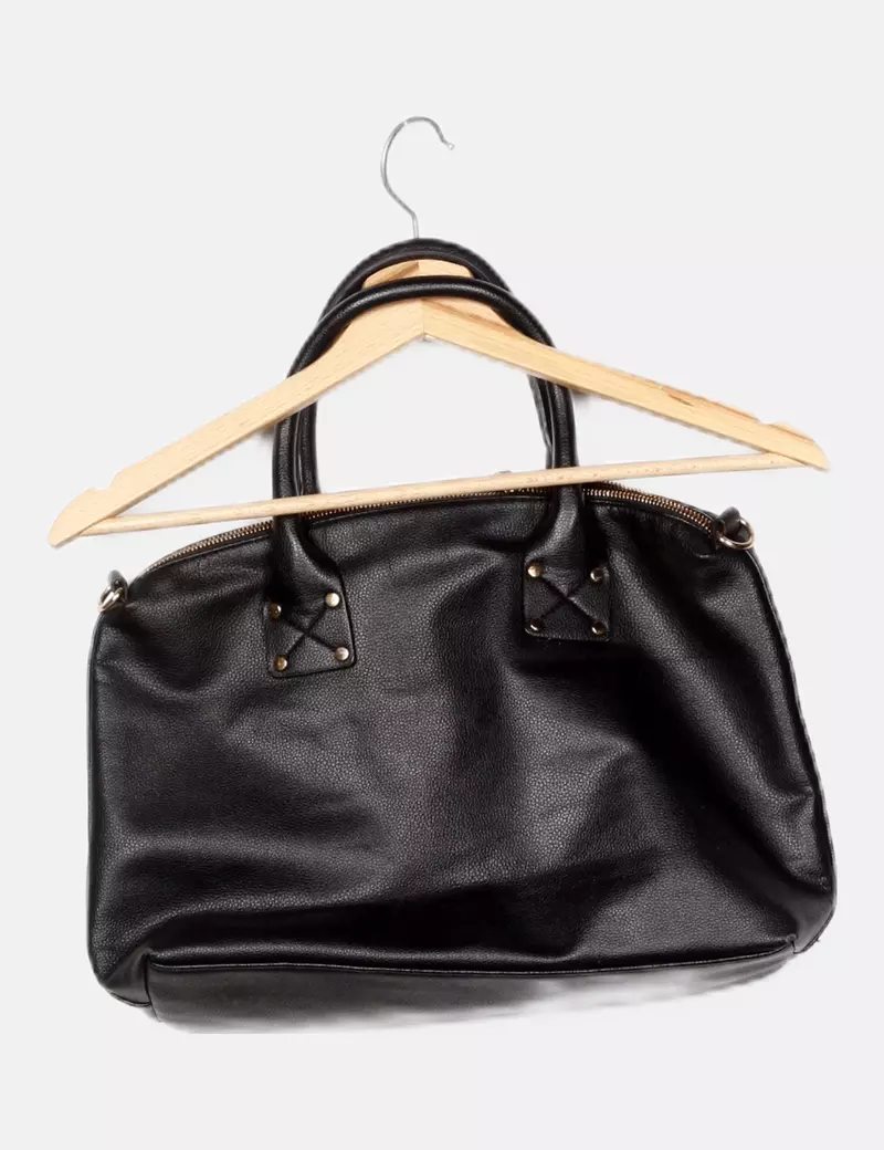 H&M Bolso negro polipiel