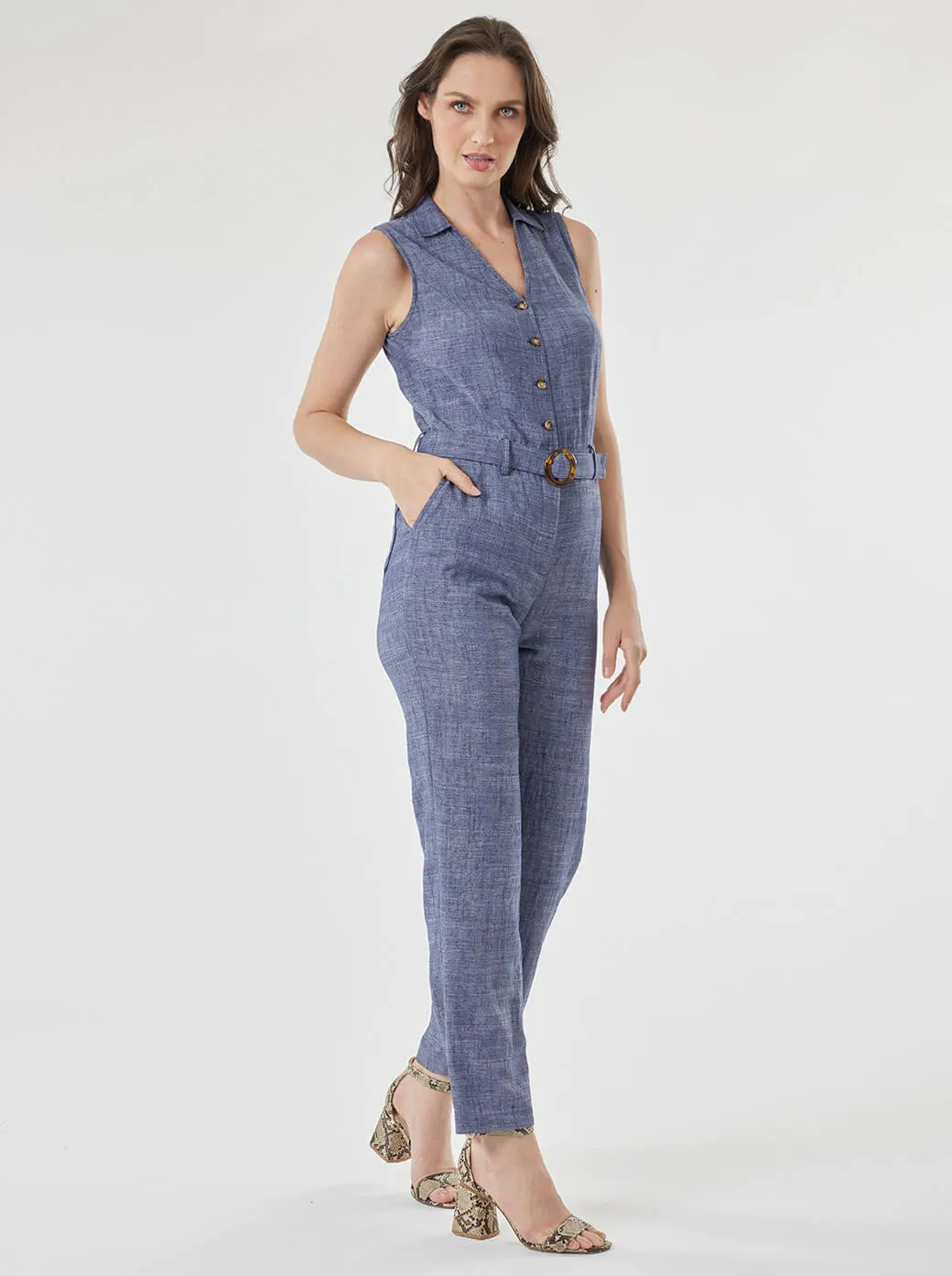 Jumpsuit azul Fabia