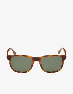 Lacoste Gafas de sol de hombre Roland Garros con montura de plástico rectangular