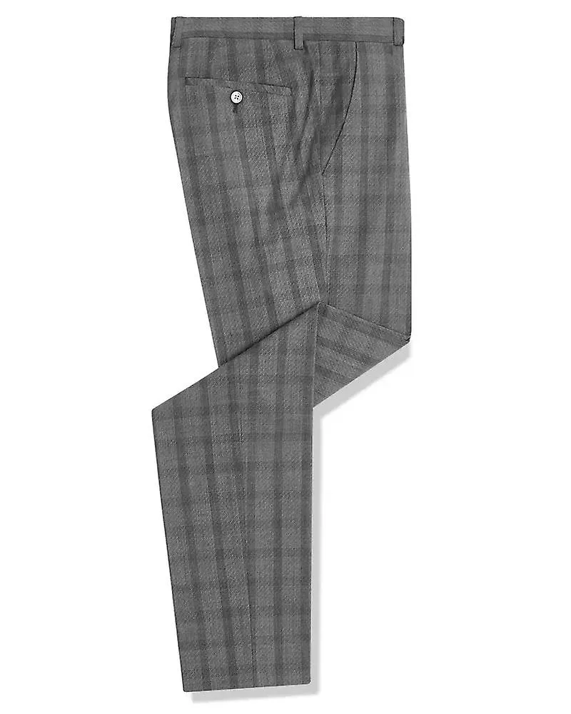 Lazio windowpane check suit pantalón - gris