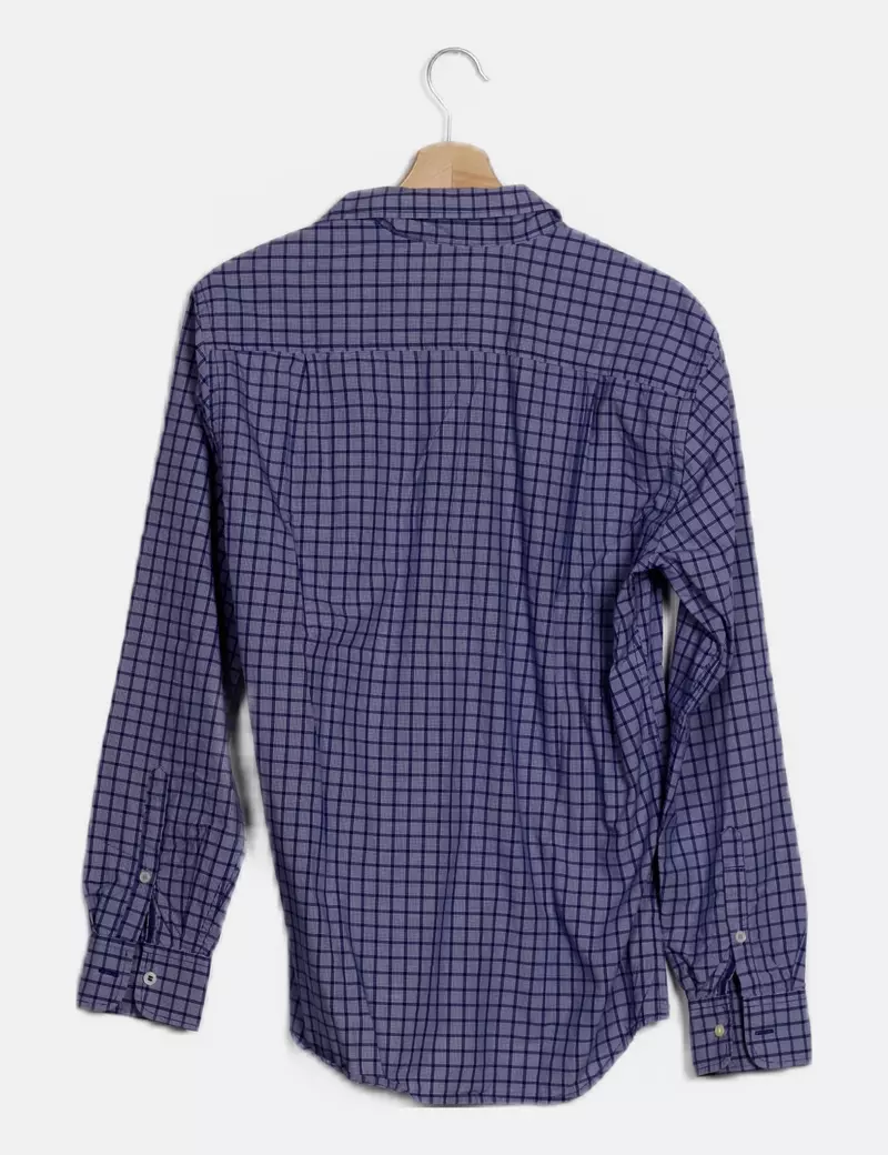 Mango Camisa azul estampada