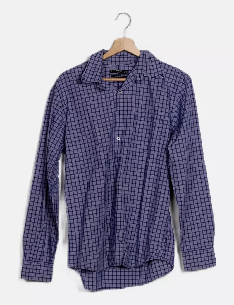 Mango Camisa azul estampada