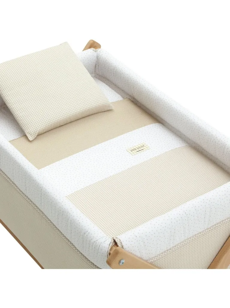 MINICUNA TIJERA MADERA VICHY10 BEIGE/NATURAL 55x87x74 CM