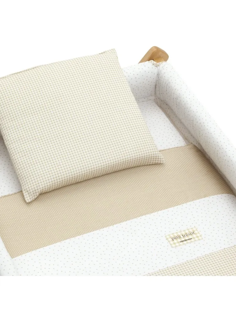 MINICUNA TIJERA MADERA VICHY10 BEIGE/NATURAL 55x87x74 CM