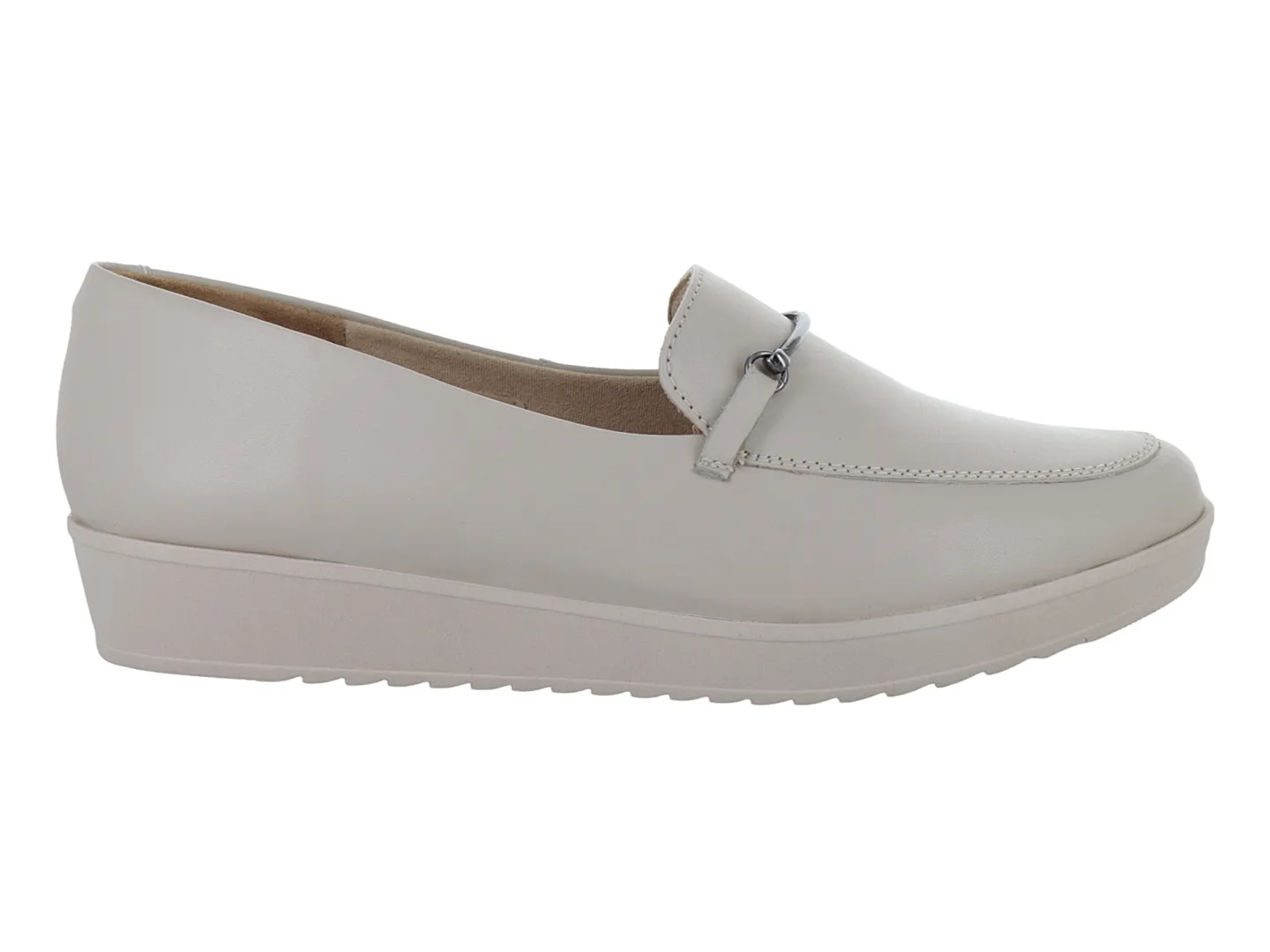 Mocasines Vicenza Ternera Blanco Para Mujer