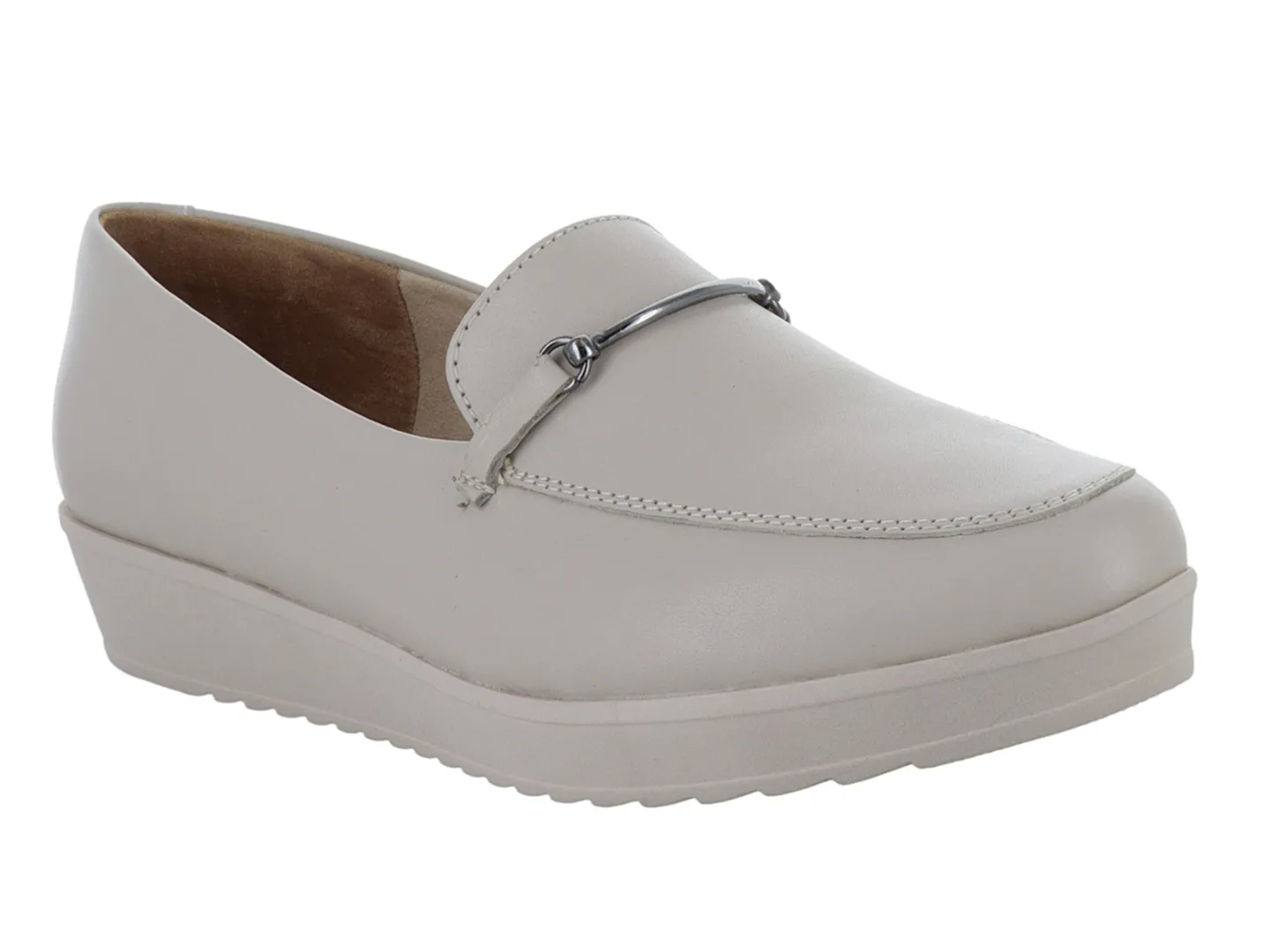 Mocasines Vicenza Ternera Blanco Para Mujer