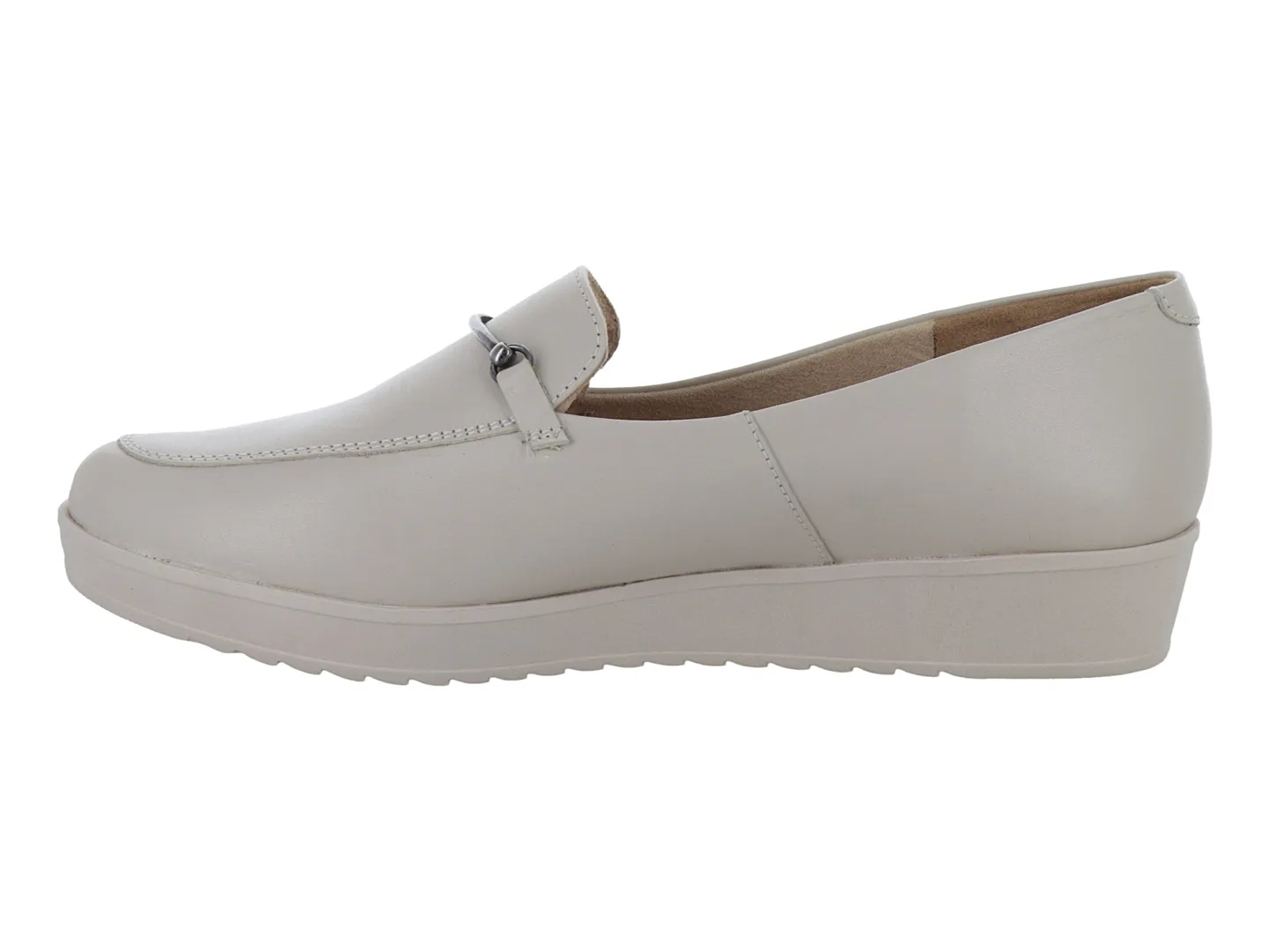 Mocasines Vicenza Ternera Blanco Para Mujer